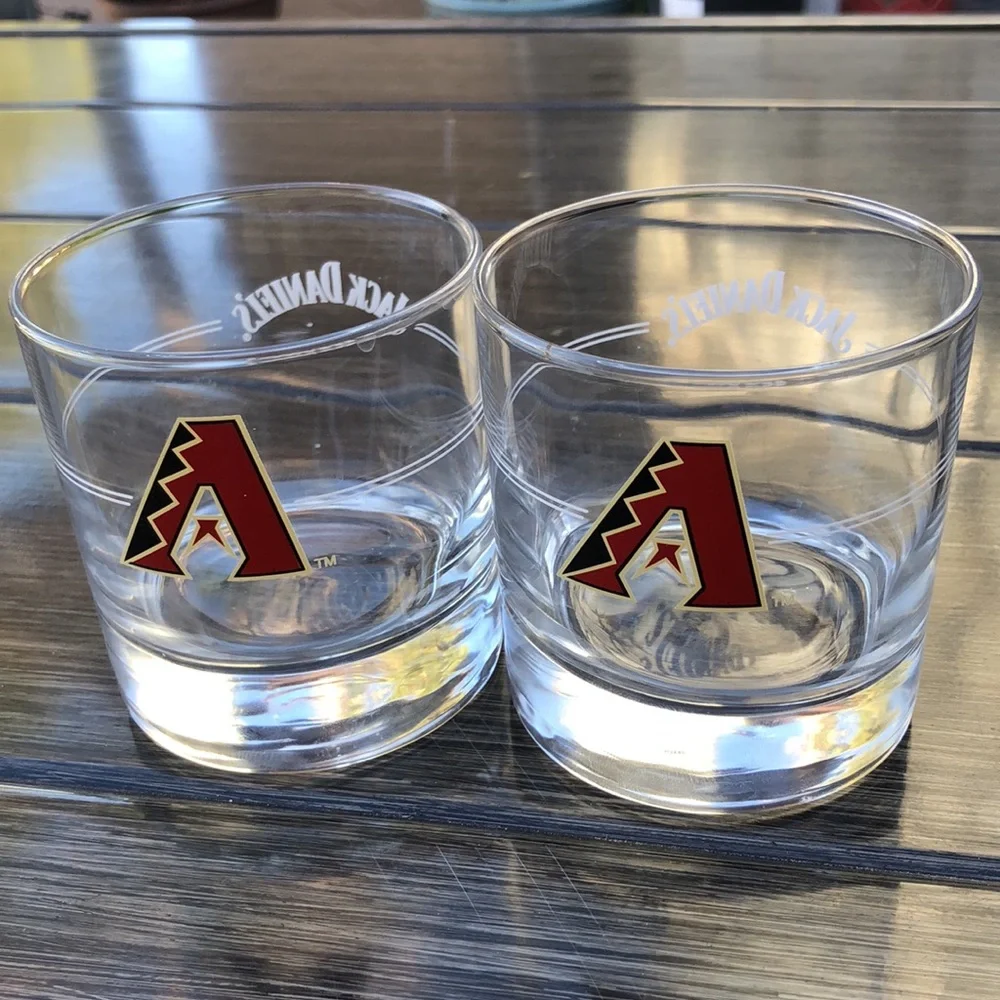 Jack Daniel's Arizona Diamondbacks Rocks Glass x6